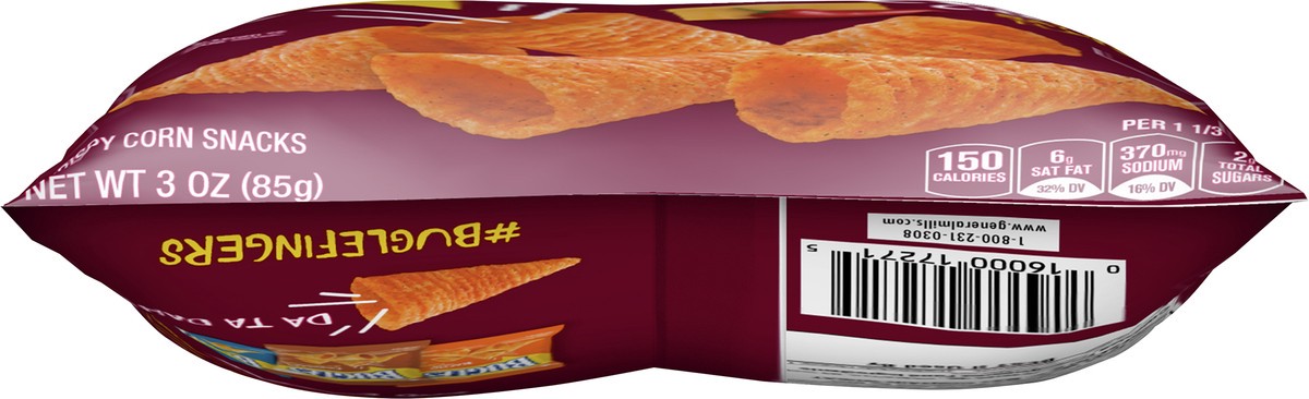 slide 3 of 9, Bugles Crispy Corn Snacks, Chili Cheese, Snack Bag, 3 oz, 3 oz