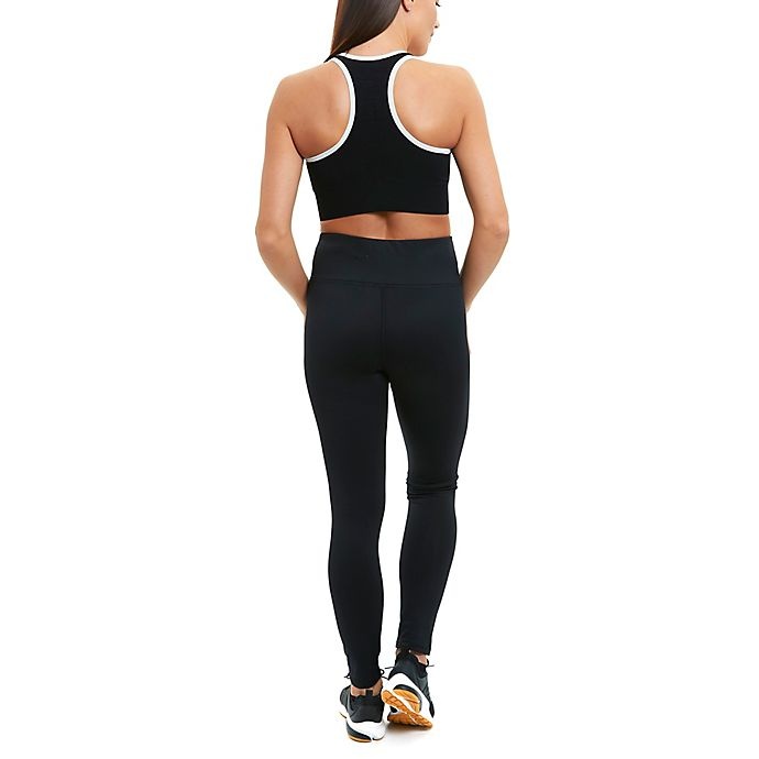 slide 2 of 3, Copper Fit Medium Ultra-Flex Comfort Zip-Front Sports Bra - Black, 1 ct