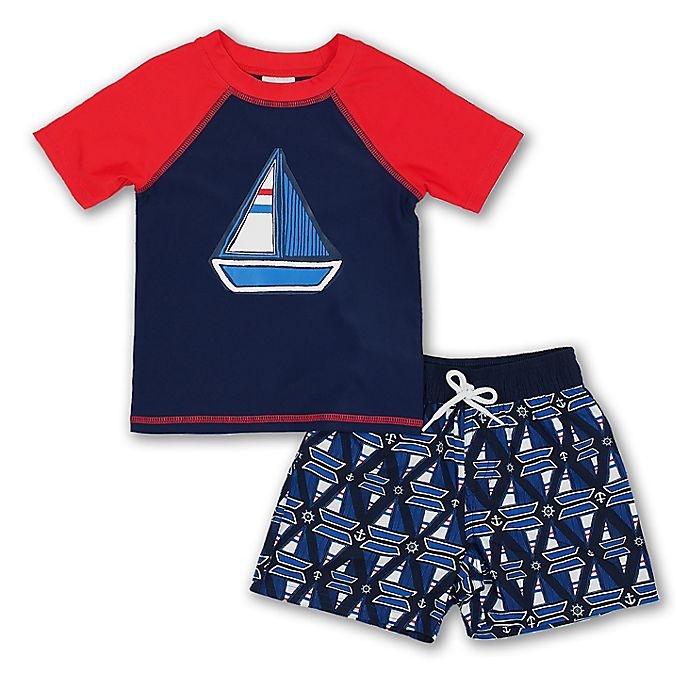 slide 1 of 1, Floatimini SWIMSUIT 12M SAILBOAT GEO, 1 ct