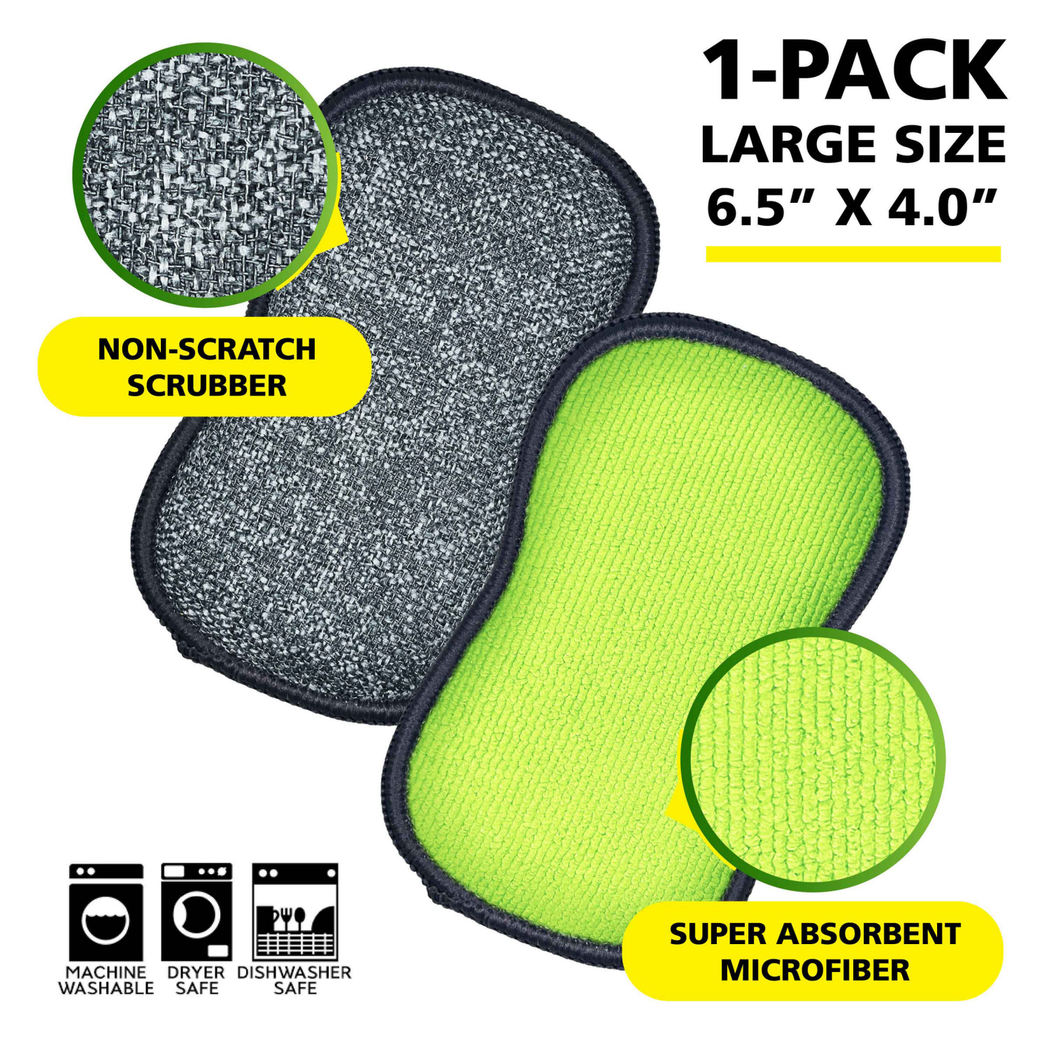 slide 2 of 5, Tuff-Scrub Fresh Scrub-N-Wipe Pad, Large, Single, 1 ct