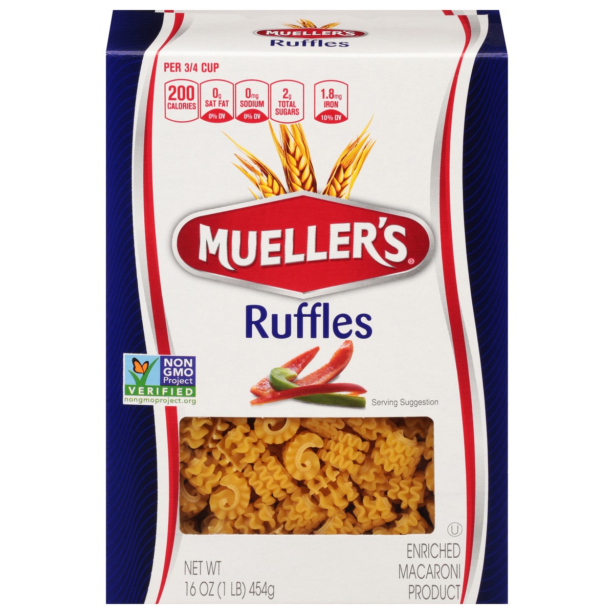 slide 1 of 9, Mueller's Ruffles 16 oz, 16 oz