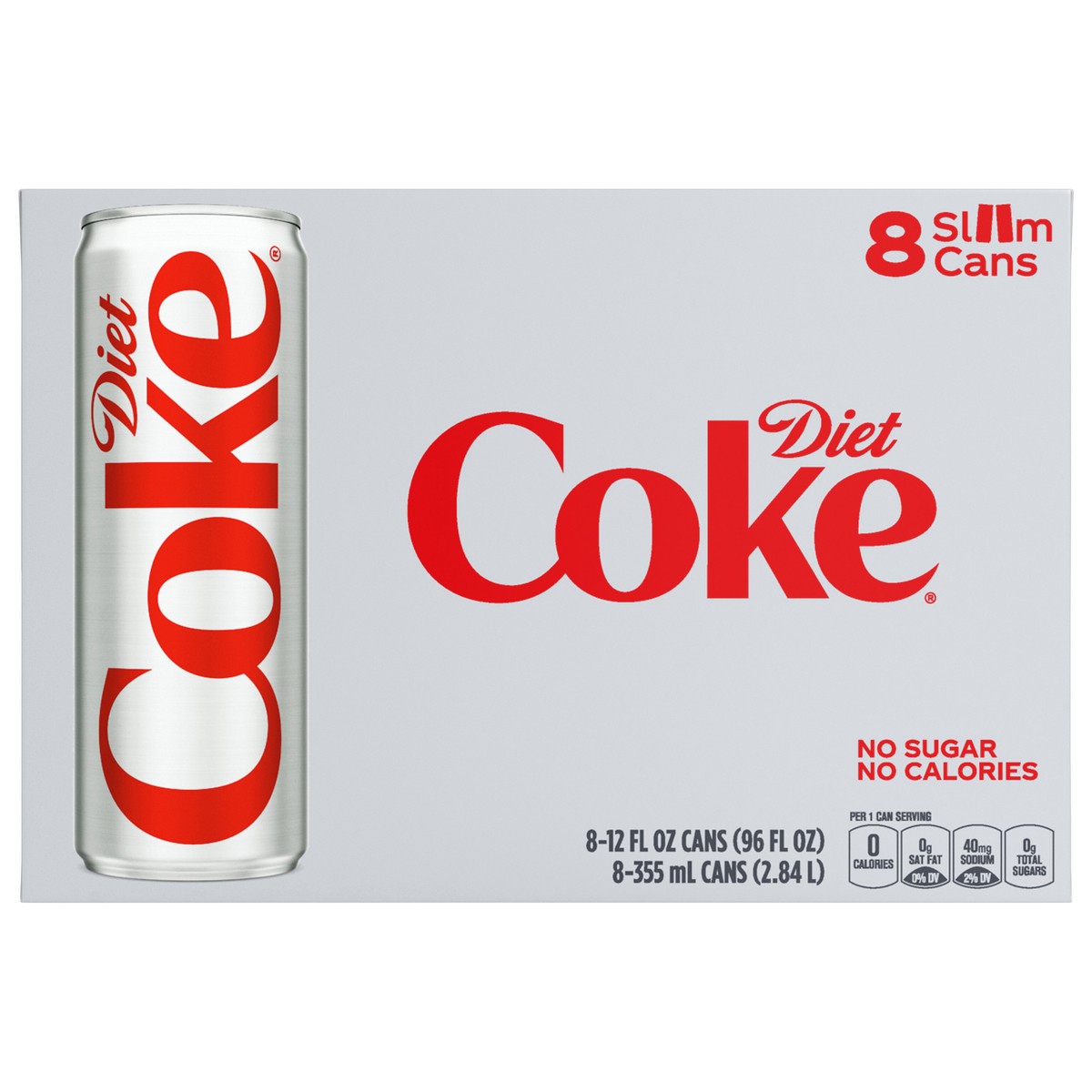 slide 1 of 12, Diet Coke Cans, 12 fl oz, 8 Pack, 8 ct