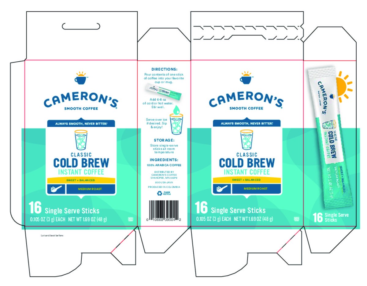 slide 6 of 7, Cameron's Coffee Cold Brew Instant Single Serve Sticks - 16 ct, 16 ct