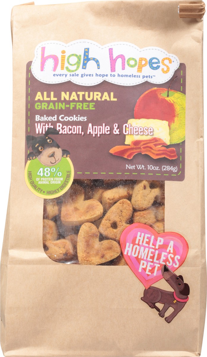 slide 7 of 9, High Hopes Grain-Free All Natural Baked Cookies with Bacon, Apple & Cheese 10 oz, 10 oz