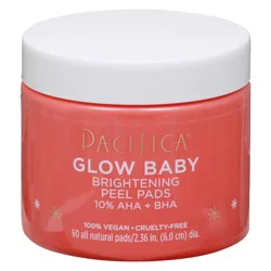 Pacifica 10% AHA + BHA Glow Baby Brightening Peel Pads 60 ea