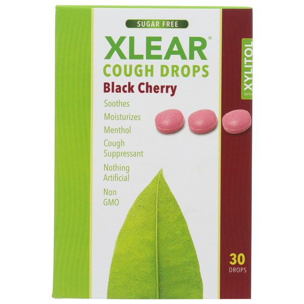 slide 1 of 1, Xlear Black Cherry Cough Drops, 30 ct