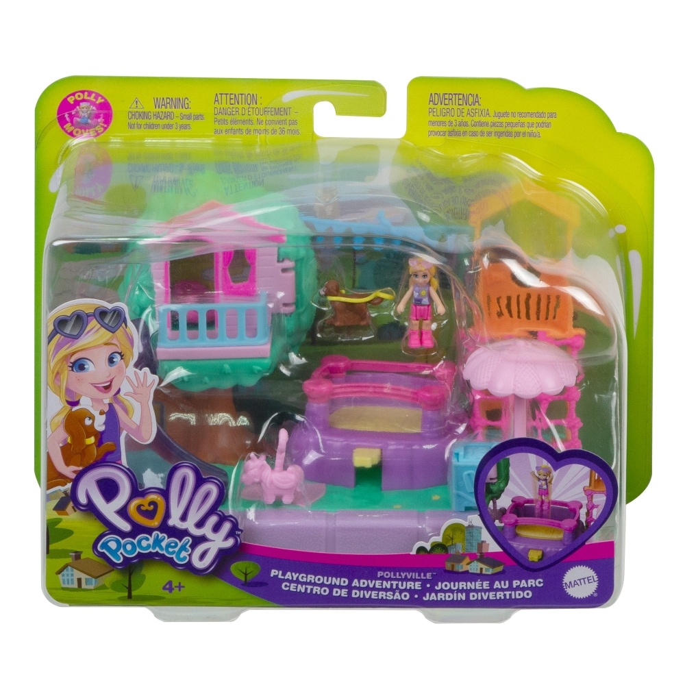 slide 1 of 1, Mattel Polly Pocket Pollyville Playground Adventure Play Set, 1 ct