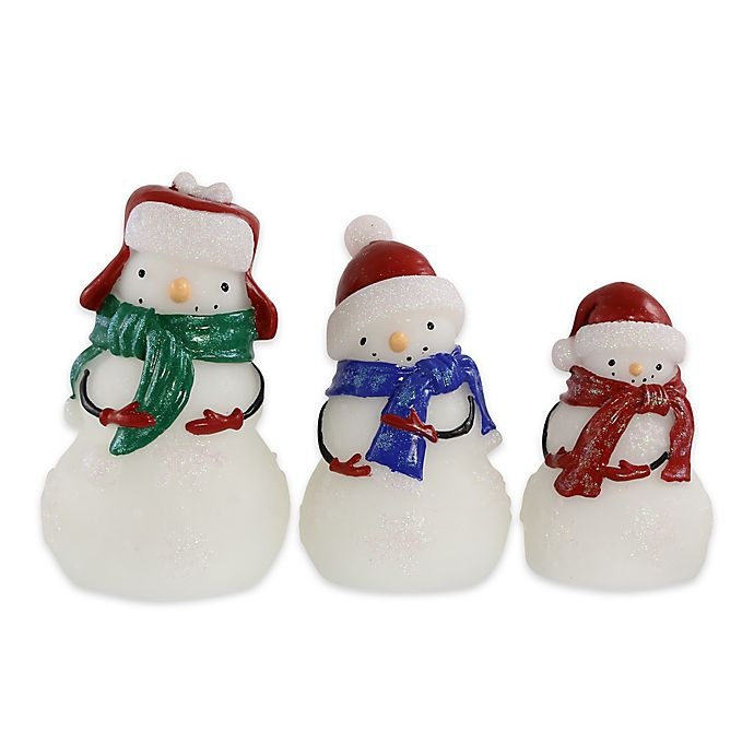 slide 1 of 1, Loft Living LED Wax Snowman, 3 ct