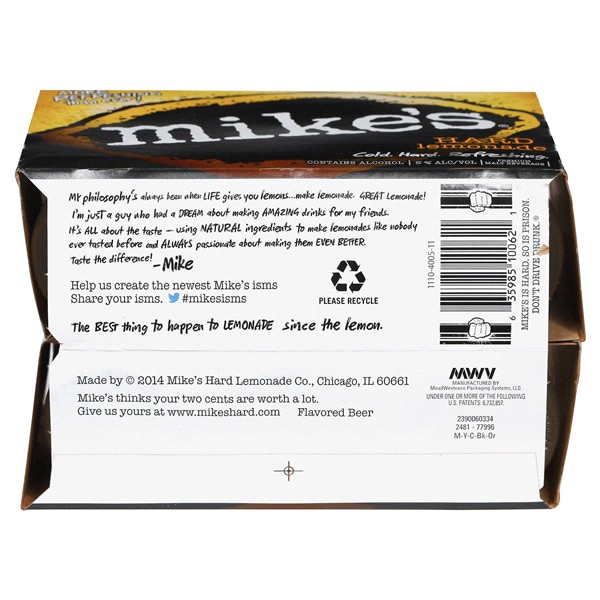 slide 12 of 21, Mike's Premium Malt Beverage Hard Lemonade Beer 6 ea, 6 ct; 11.2 oz