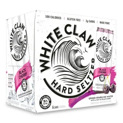White Claw 6 Pack Spiked Black Cherry Hard Seltzer 6 ea