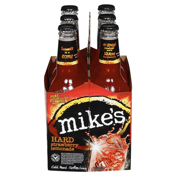 slide 8 of 17, Mike's Premium Malt Beverage Hard Strawberry Lemonade Beer 6 ea, 6 ct; 12 oz