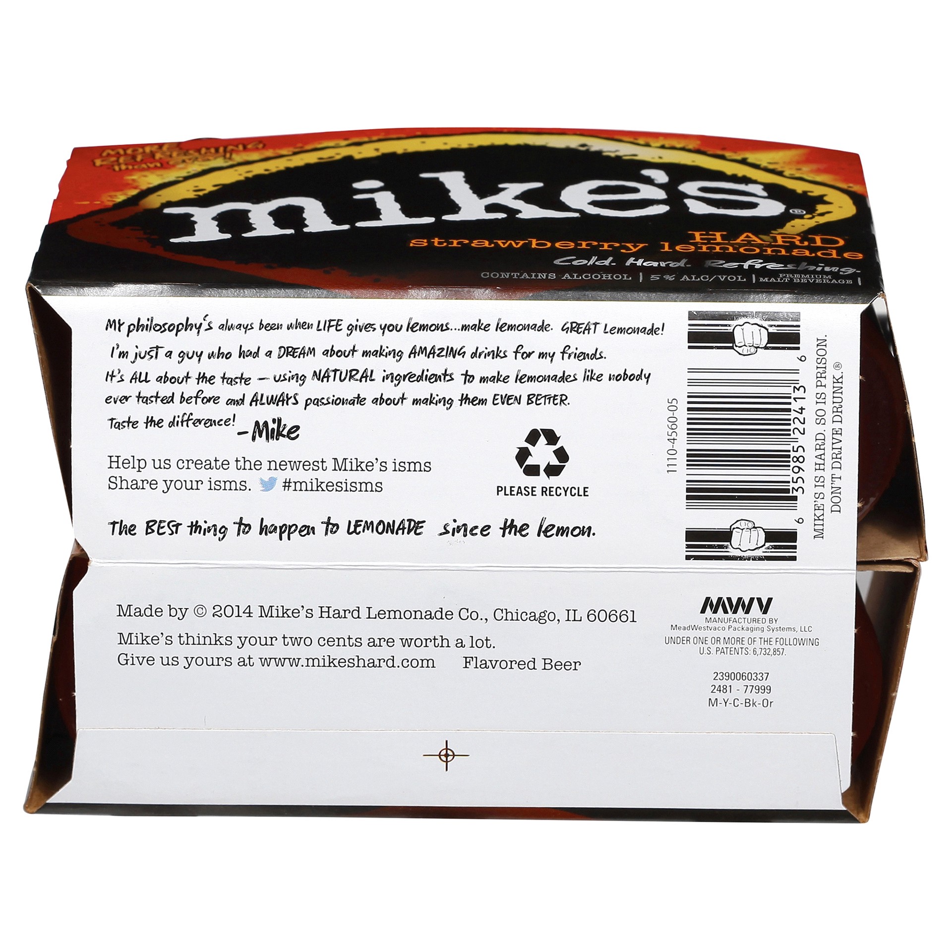 slide 17 of 17, Mike's Premium Malt Beverage Hard Strawberry Lemonade Beer 6 ea, 6 ct; 12 oz