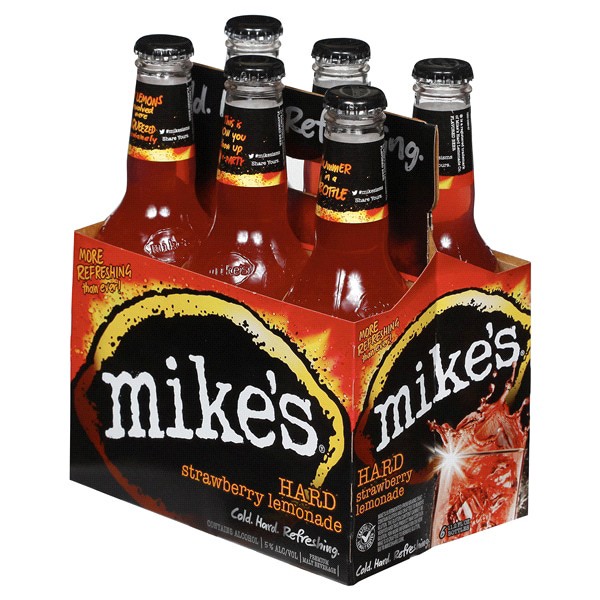 slide 11 of 17, Mike's Premium Malt Beverage Hard Strawberry Lemonade Beer 6 ea, 6 ct; 12 oz