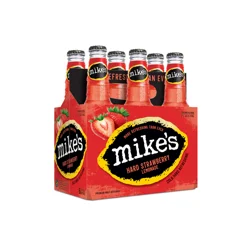 Mike's Premium Malt Beverage Hard Strawberry Lemonade Beer 6 ea