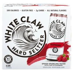 White Claw 6 Pack Spiked Raspberry Hard Seltzer 6 ea