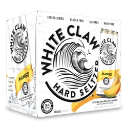 White Claw 6 Pack Spiked Mango Hard Seltzer 6 ea