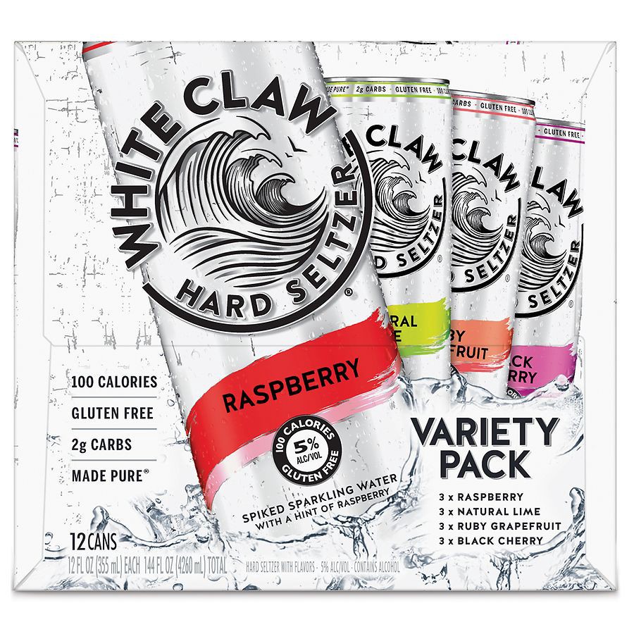 slide 3 of 3, White Claw Variety Pack No.1 12pk, 12 ct; 12 oz