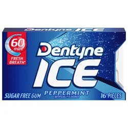 Dentyne Ice Peppermint Sugar Free Gum, 16 Piece Pack