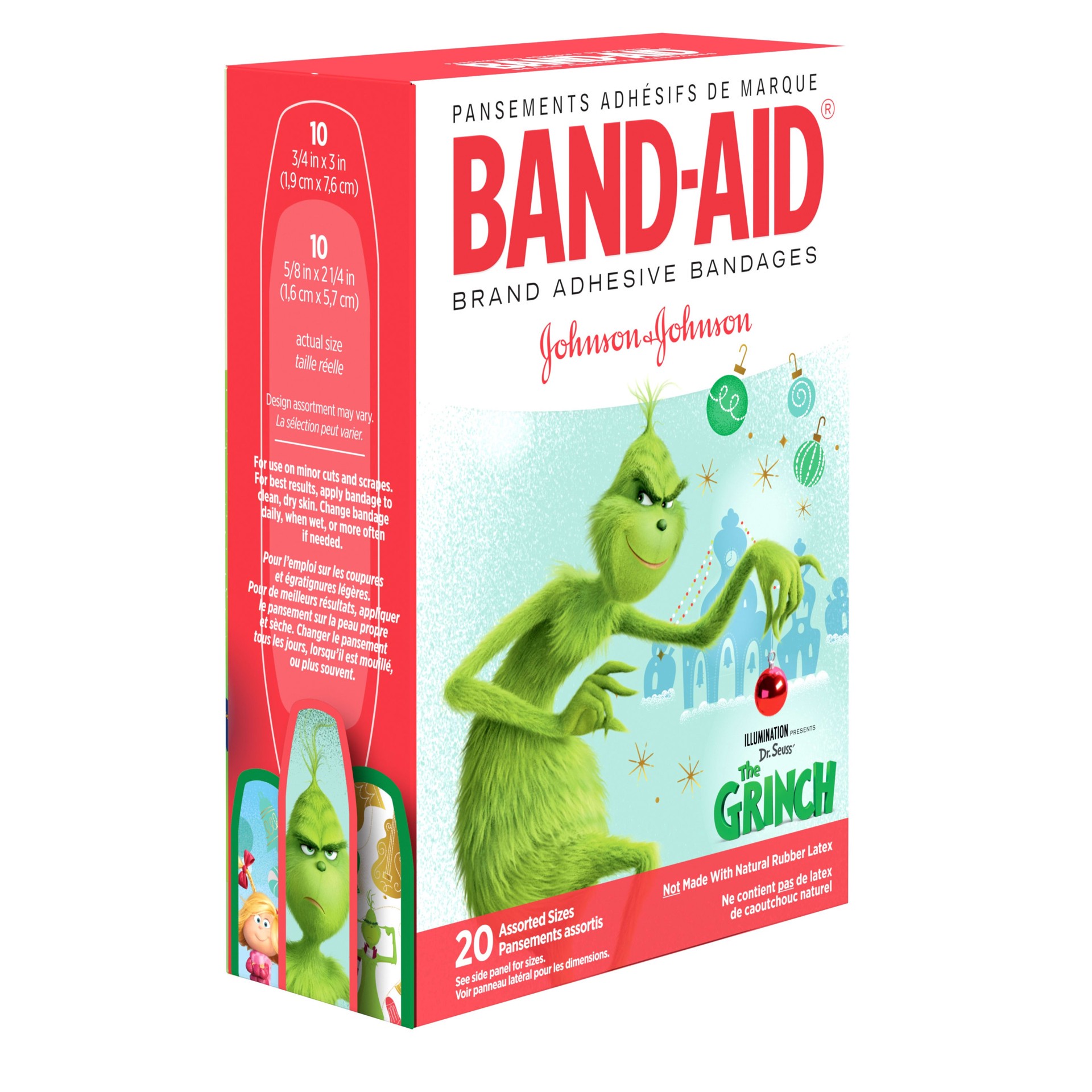 slide 4 of 5, BAND-AID Grinch Assorted - Each, 20 ct