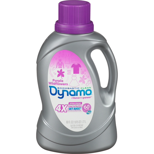 slide 1 of 1, Dynamo Purple Wildflowers Laundry Detergent Bottle, 60 oz