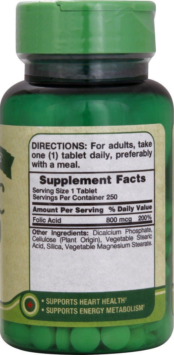 slide 4 of 5, Nature's Truth Folic Acid, 800 Mcg, Tablets, 250 ct