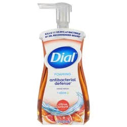 Dial Antibacterial Defense Foaming Citrus Sunburst Scent Hand Wash + Aloe 7.5 fl oz