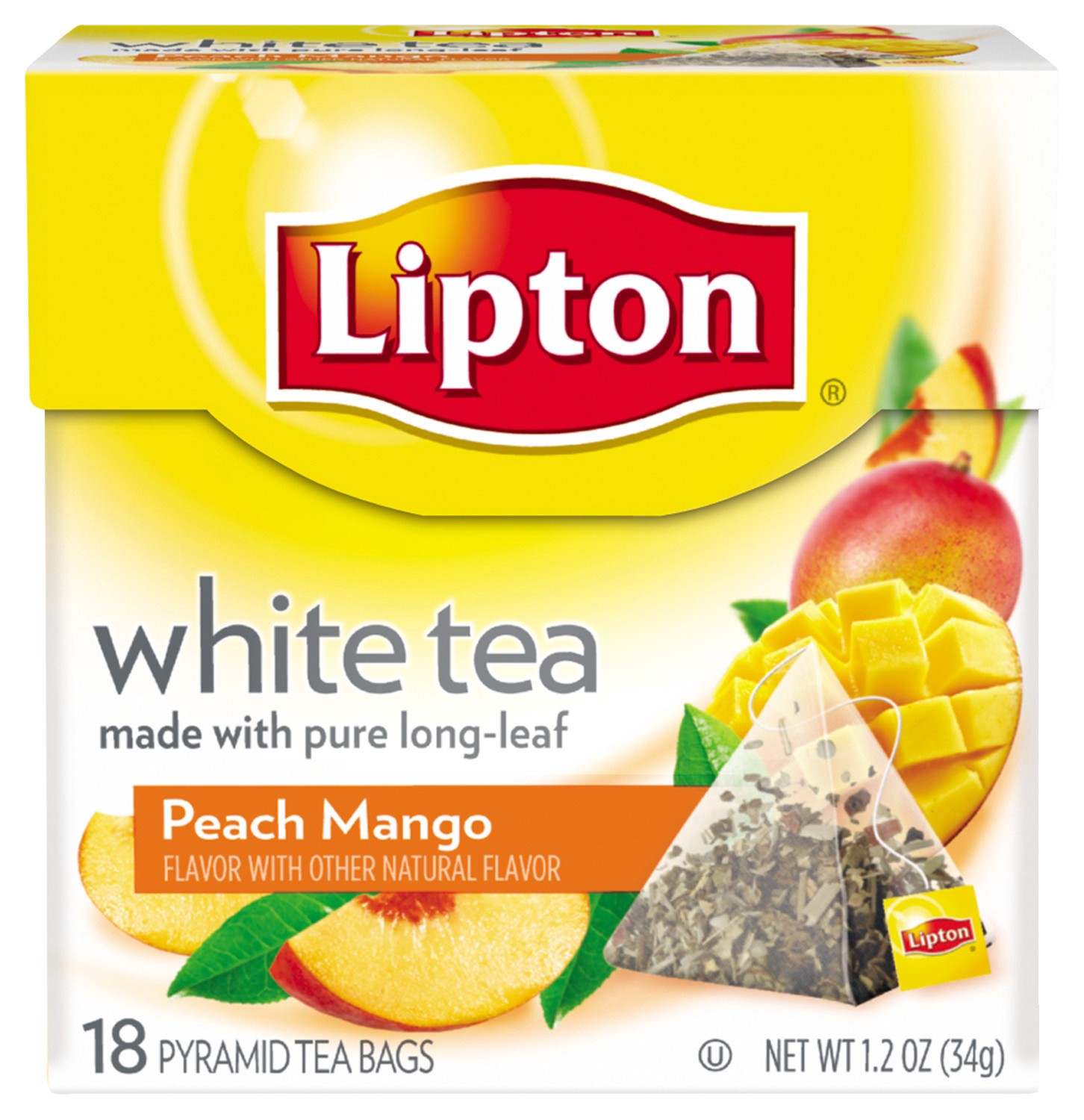 slide 1 of 1, Lipton Peach Mango, 18 ct, 18 ct