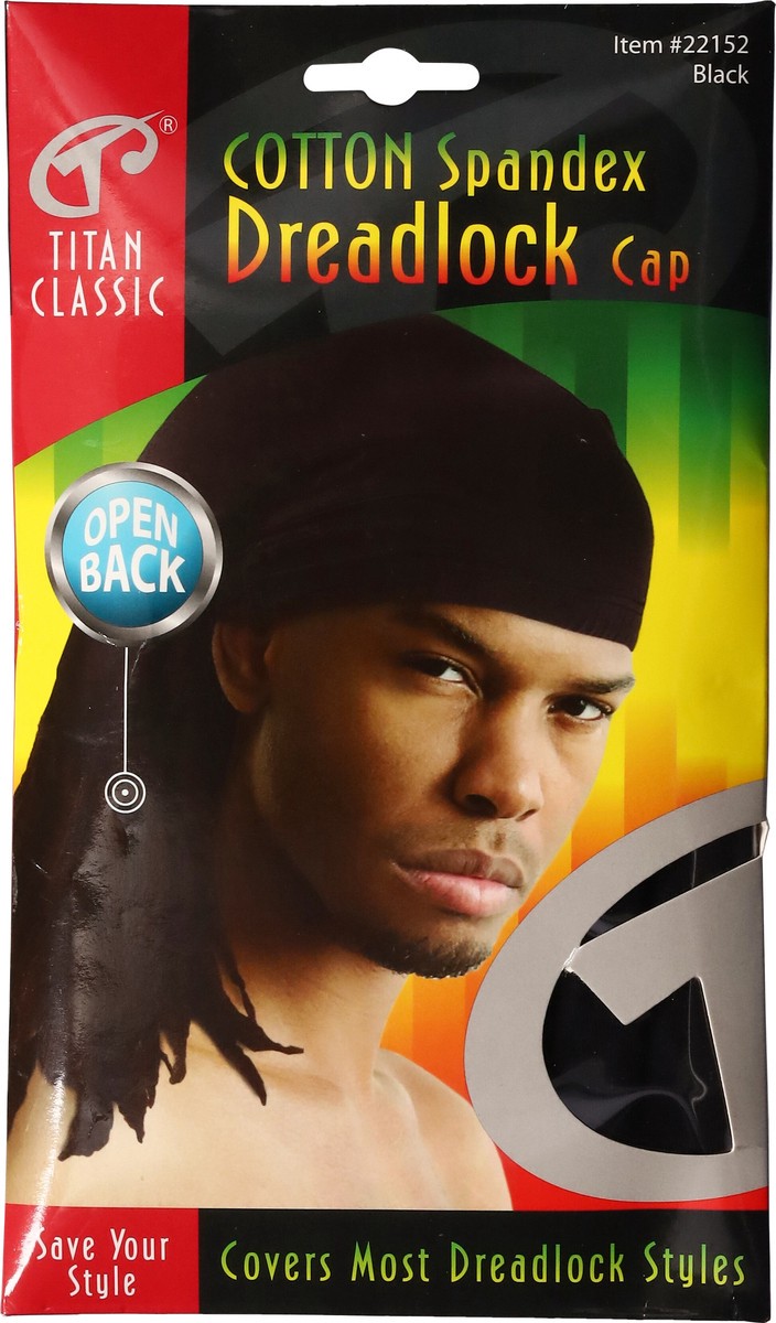 slide 6 of 11, Titan Cotton Spandex Dreadlock Cap Black, 1 ct