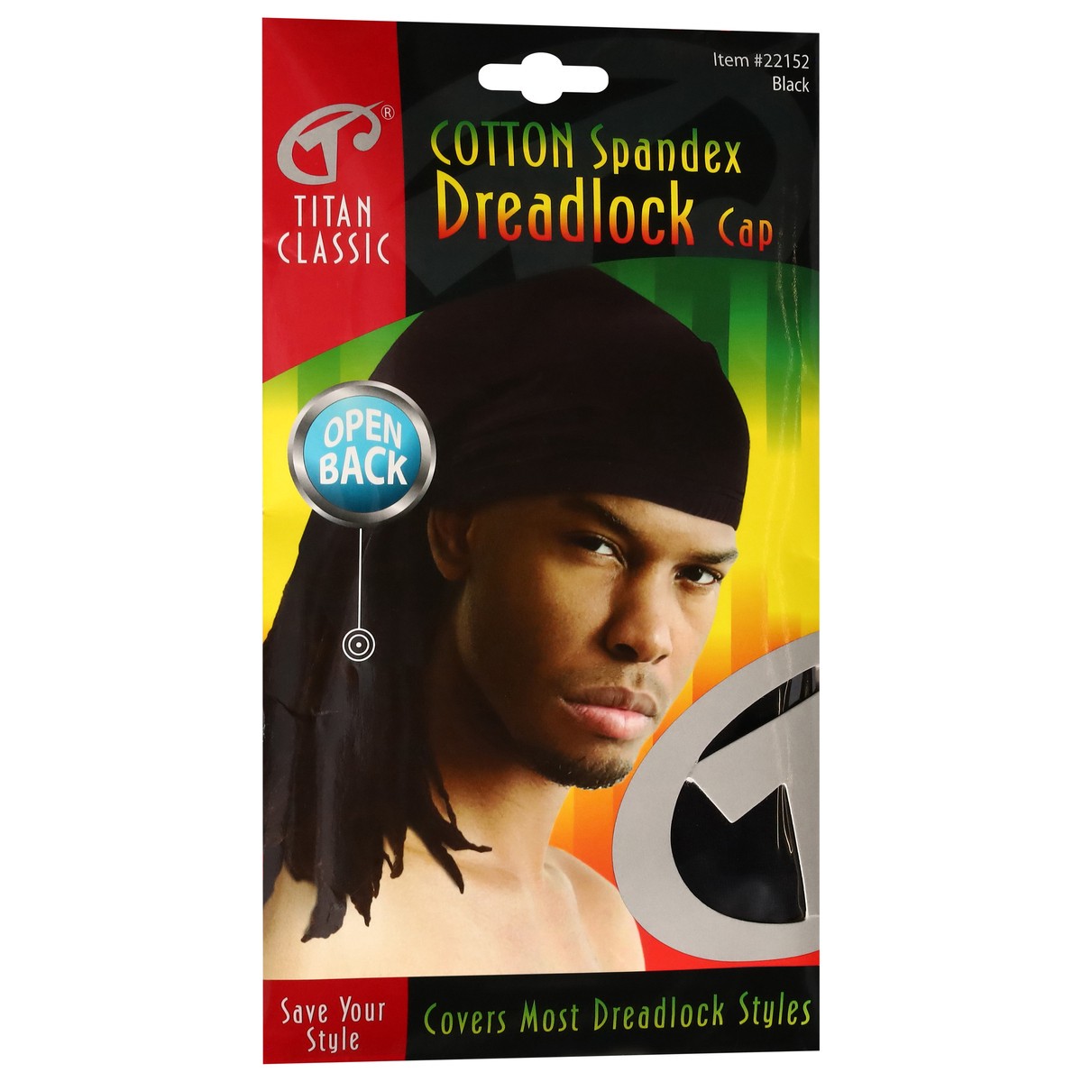 slide 9 of 11, Titan Cotton Spandex Dreadlock Cap Black, 1 ct