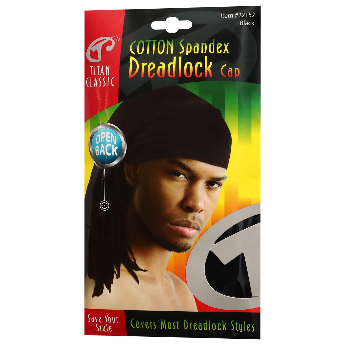 slide 7 of 11, Titan Cotton Spandex Dreadlock Cap Black, 1 ct