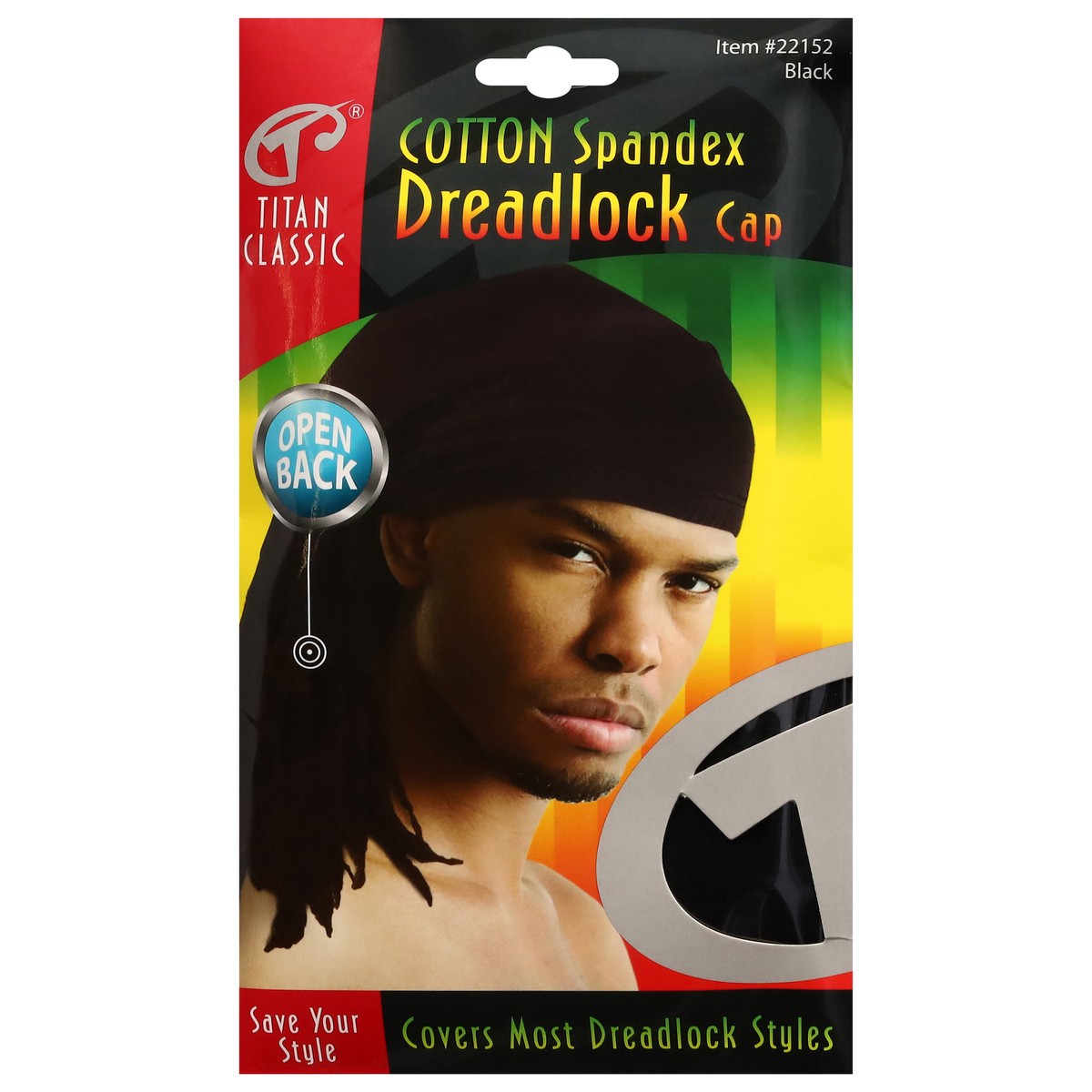 slide 8 of 11, Titan Cotton Spandex Dreadlock Cap Black, 1 ct