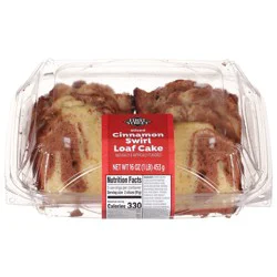 First Street Cinnamon Sliced Swirl Loaf Cake