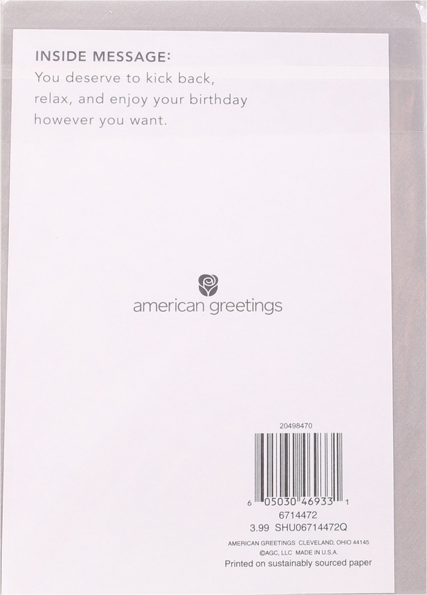 slide 2 of 9, American Greetings Funny Birthday Card (Sloth), 1 ct