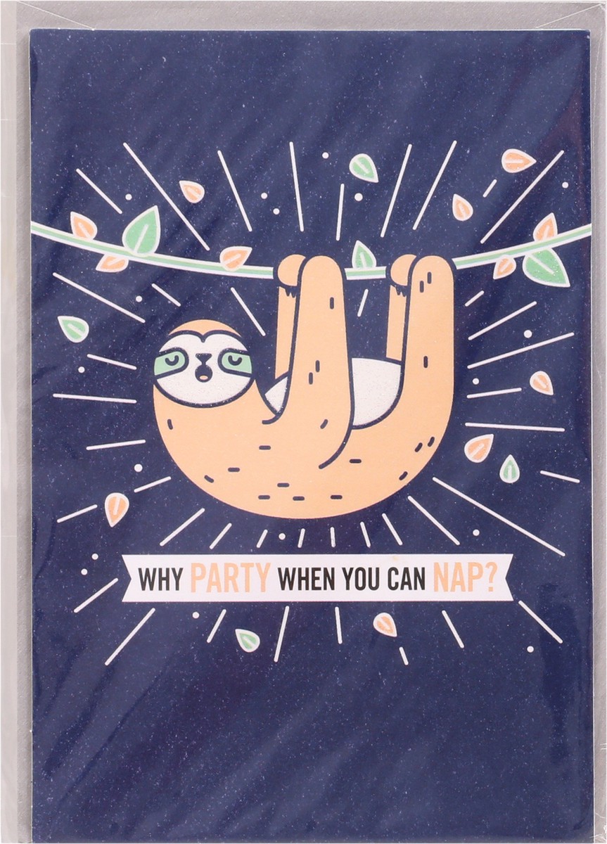 slide 1 of 9, American Greetings Napping Sloth Funny Birthday Card - 1 pc, 1 ct