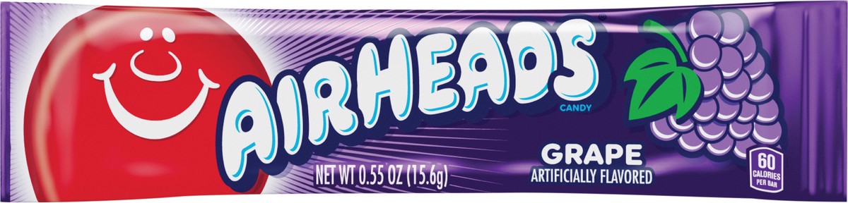 slide 2 of 3, Airheads Grape Flavor Individually Wrapped Full Size Candy Bar, .55 ounce, 0.55 oz