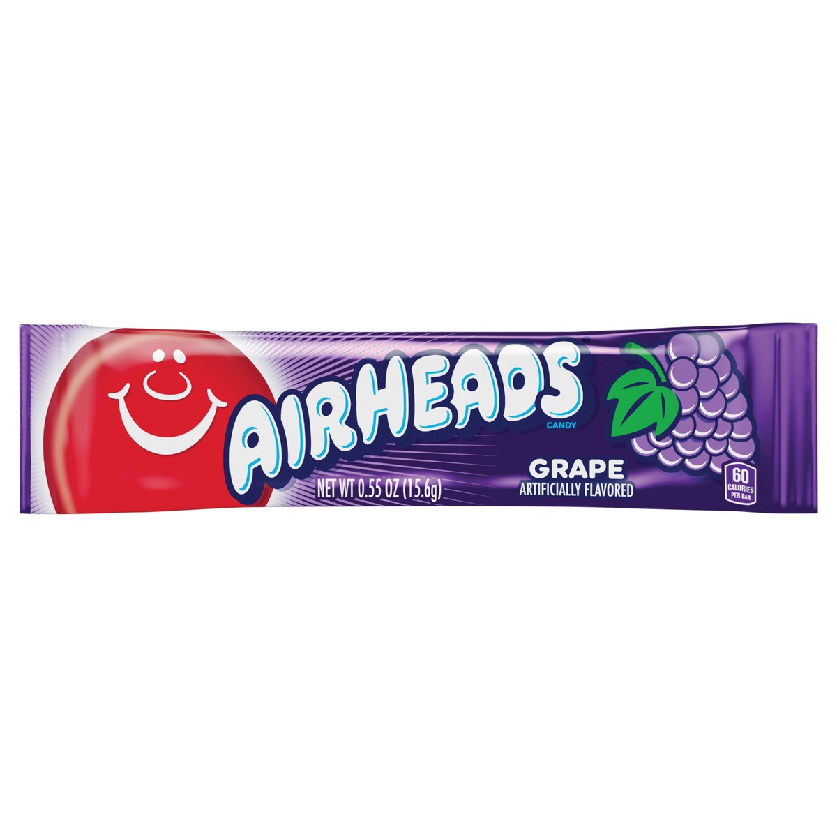 slide 1 of 3, Airheads Grape Flavor Individually Wrapped Full Size Candy Bar, .55 ounce, 0.55 oz