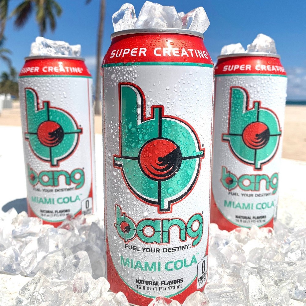 slide 4 of 4, Bang Super Creatine Energy Drink, Miami Cola, 16 oz