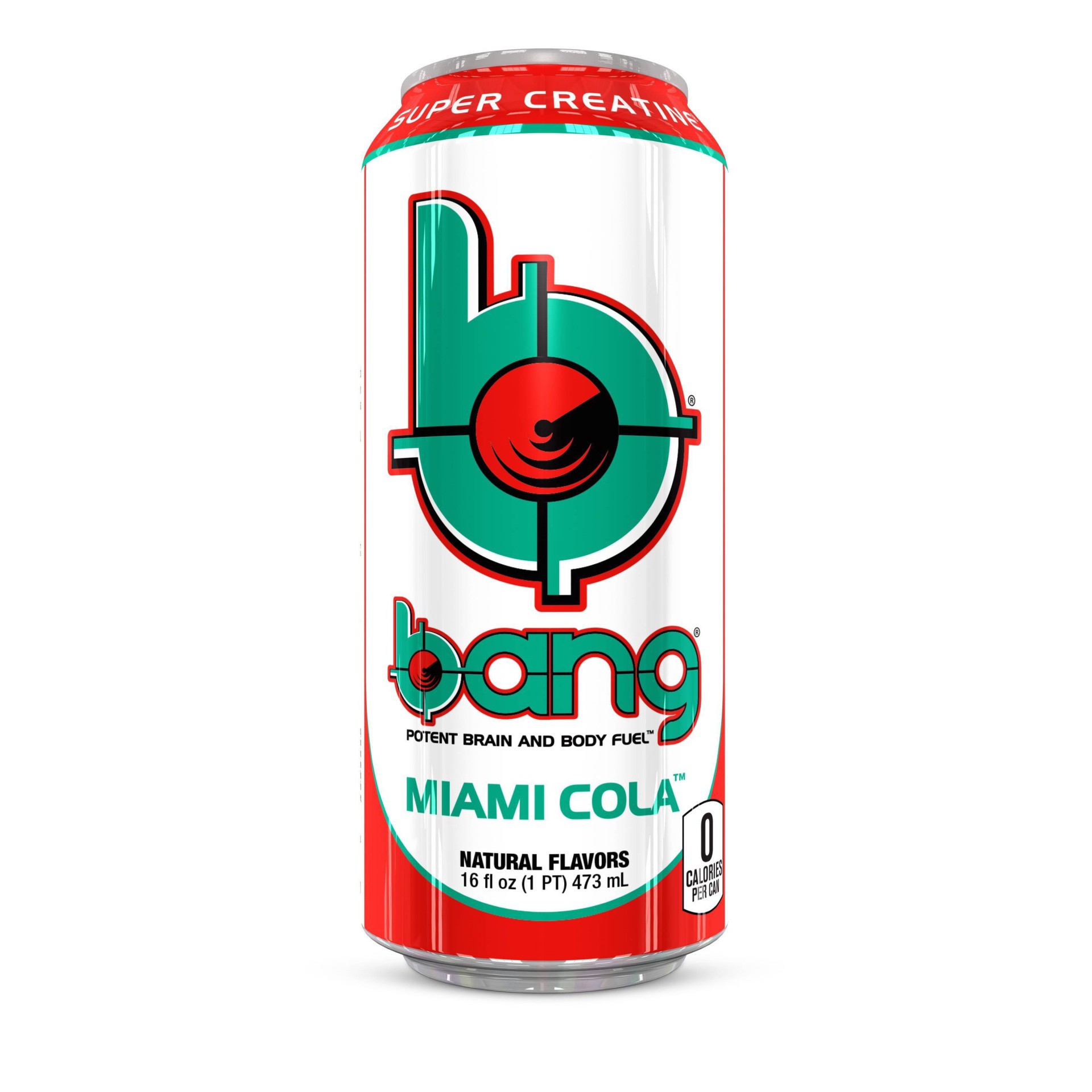 slide 1 of 4, Bang Super Creatine Energy Drink, Miami Cola, 16 oz