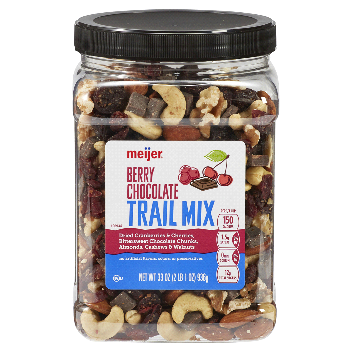 slide 1 of 5, Meijer Berry Chocolate Trail Mix, 33 oz