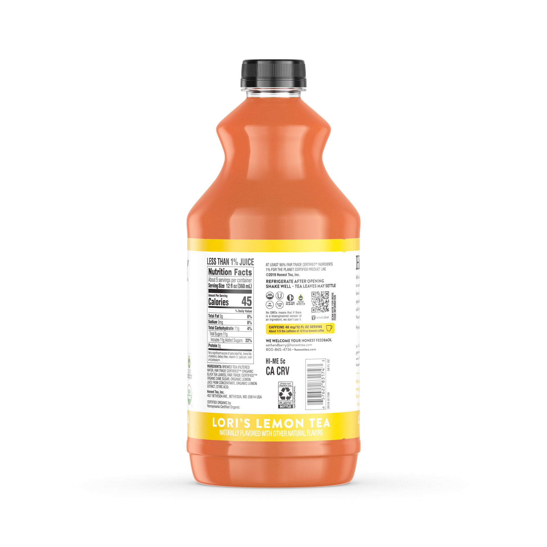 slide 2 of 3, Honest Tea Loris Lemon Bottle- 59 fl oz, 59 fl oz