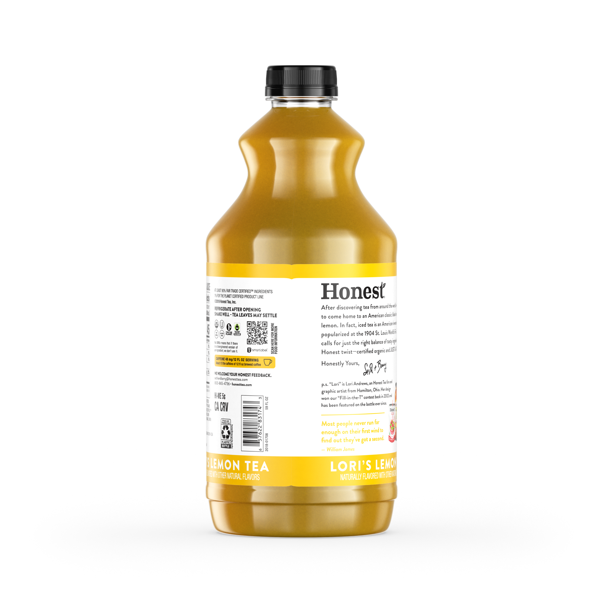 slide 3 of 3, Honest Tea Loris Lemon Bottle- 59 fl oz, 59 fl oz