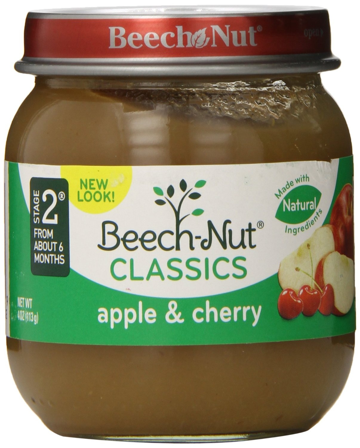 slide 1 of 1, Beech-Nut Stage 2 Classics Apple & Cherry Baby Food, 4 oz