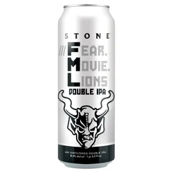 Stone ///Fear. Movie. Lions Hazy Double IPA Beer 19.2 oz
