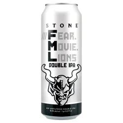 Stone ///Fear. Movie. Lions Hazy Double IPA Beer 19.2 oz