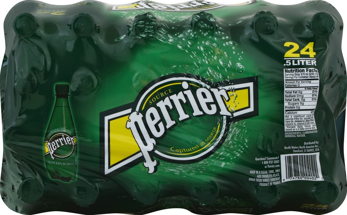 slide 4 of 5, Perrier Sparkling Water, Plastic Water Bottles - 24 ct, 24 ct