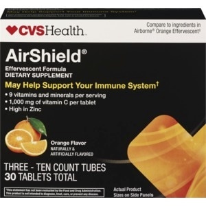 slide 1 of 1, Cvs Health Airshield Tablets, Orange, 30 Ct, 30 ct
