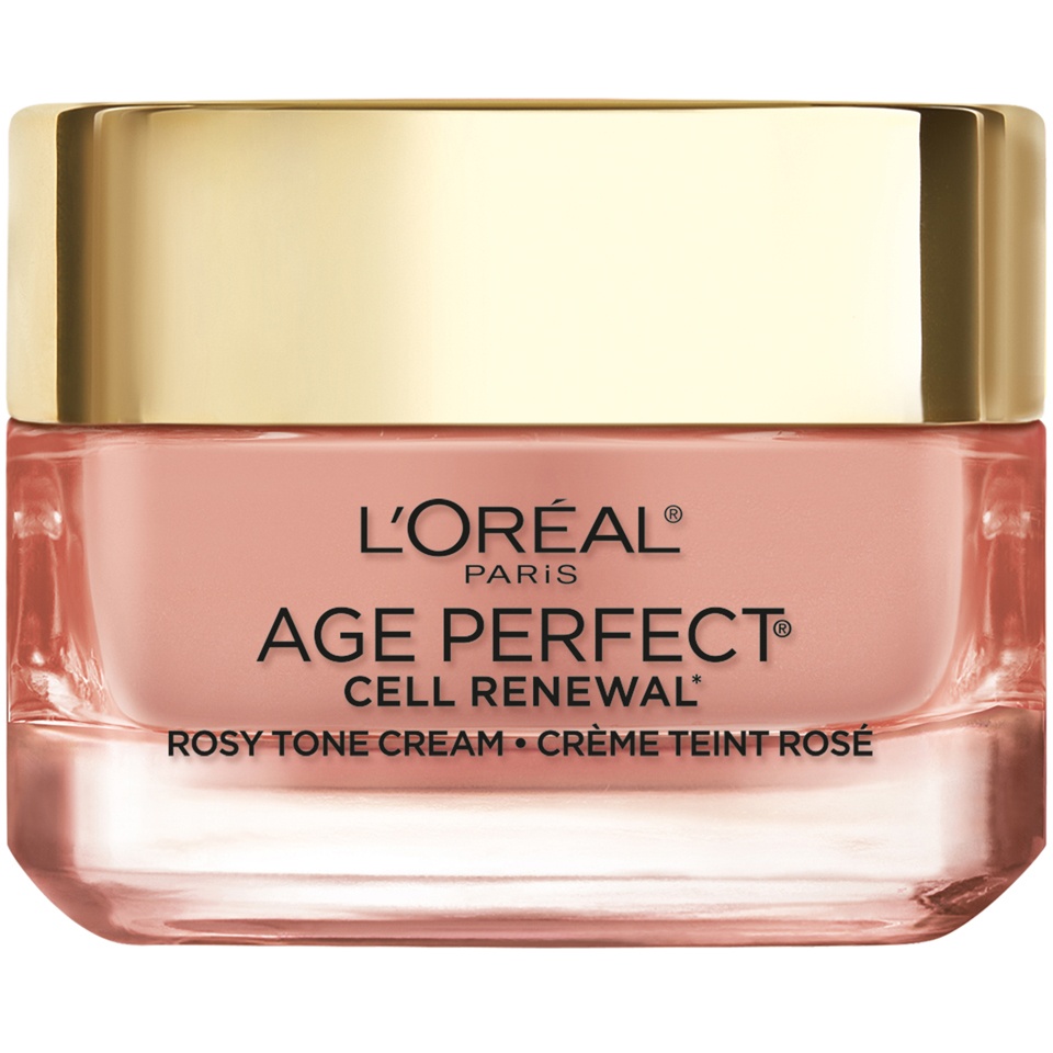 slide 1 of 1, L'Oréal Age Perfect Cell Renewal Rosy Tone Moisturizer, 0.5 oz