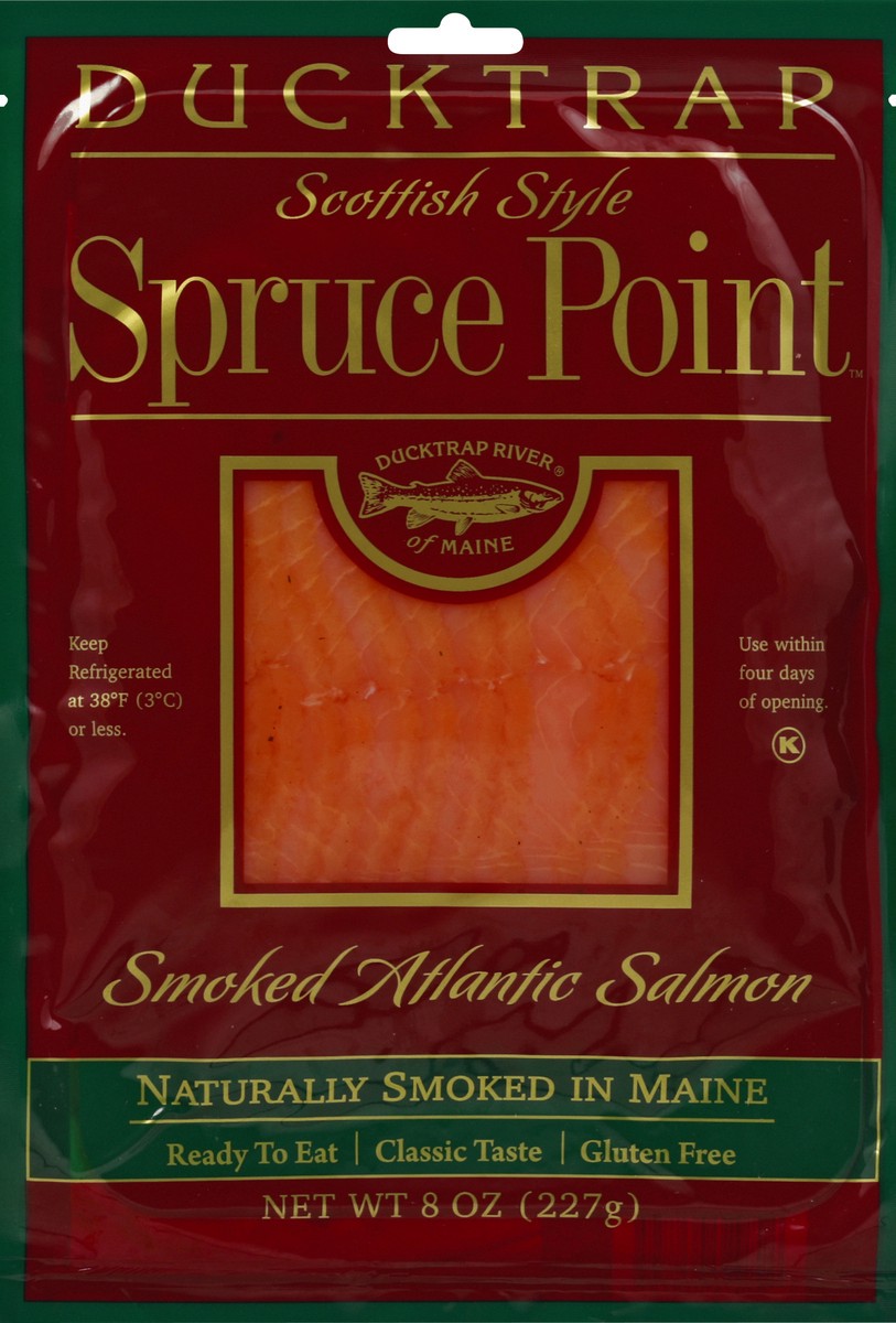 slide 1 of 1, Ducktrap River of Maine Spruce Point Smoked Atlantic Salmon, 8 oz