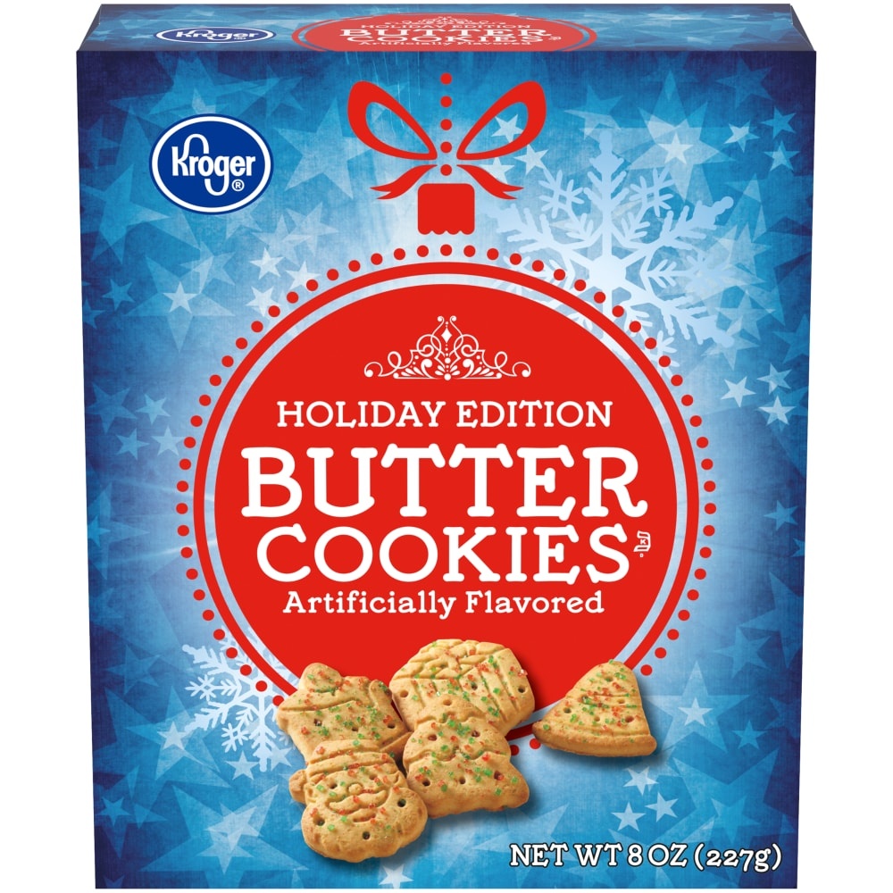 slide 1 of 1, Kroger Holiday Edition Butter Cookies, 8 oz
