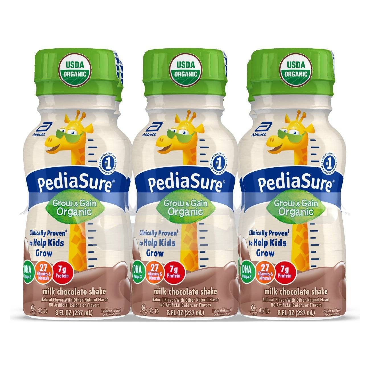 slide 1 of 1, PediaSure Organic Shake Milk Chocolate Ready-to-Drink - 6 ct; 8 fl oz, 6 ct; 8 fl oz